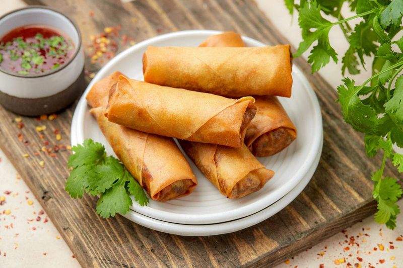 Spring rolls or egg rolls