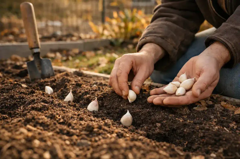 Fall roots and winter conditions support garlic bulbing