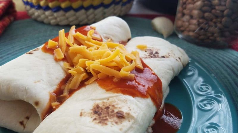 Bean Burritos With Red Sauce