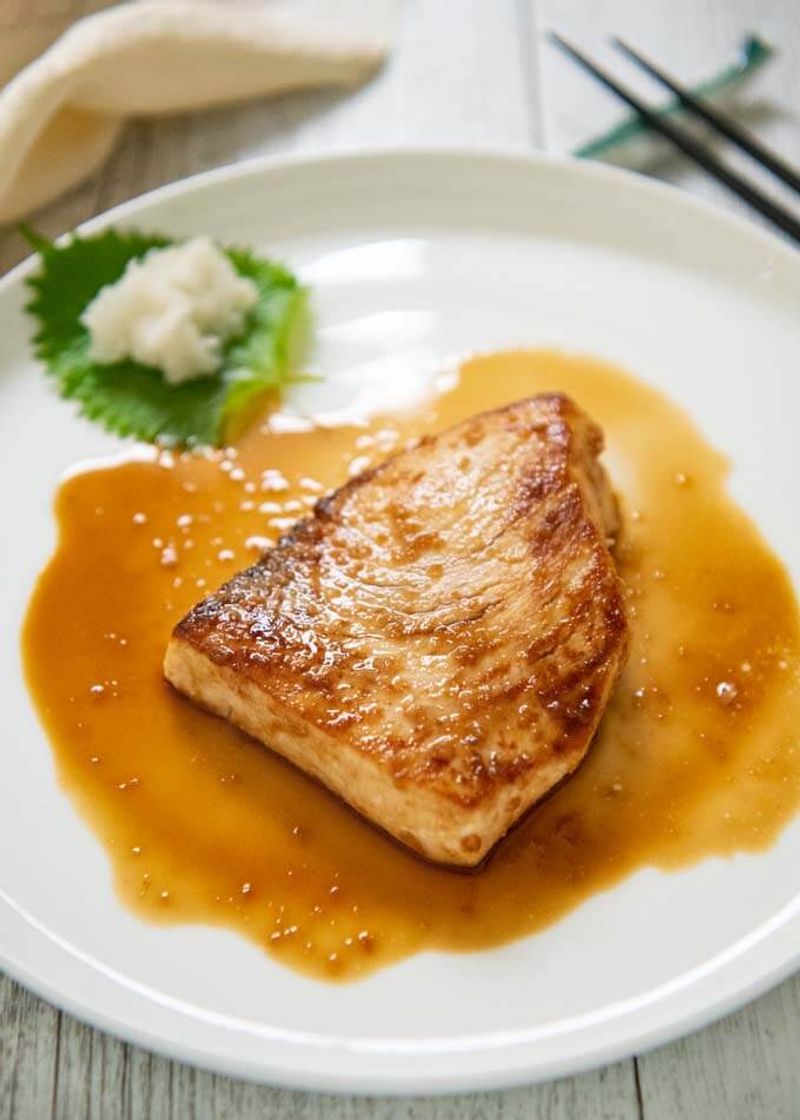 Miso-Glazed Pan-Seared Swordfish