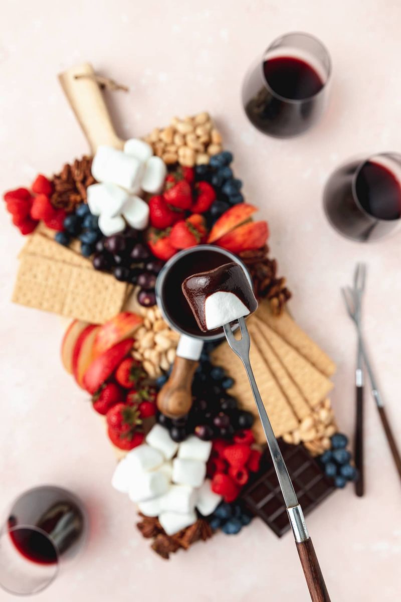 Chocolate fondue board