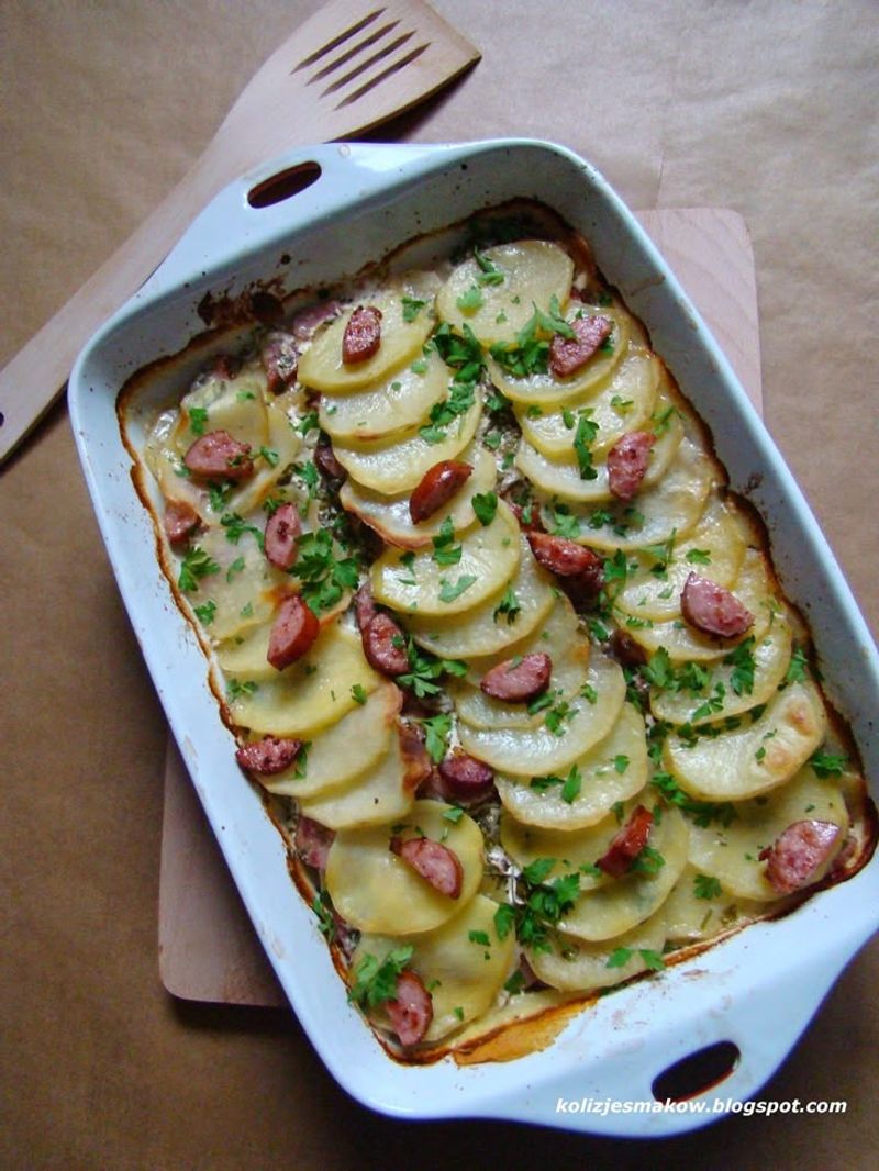 Polish zapiekanka ziemniaczana (Polish potato casserole)