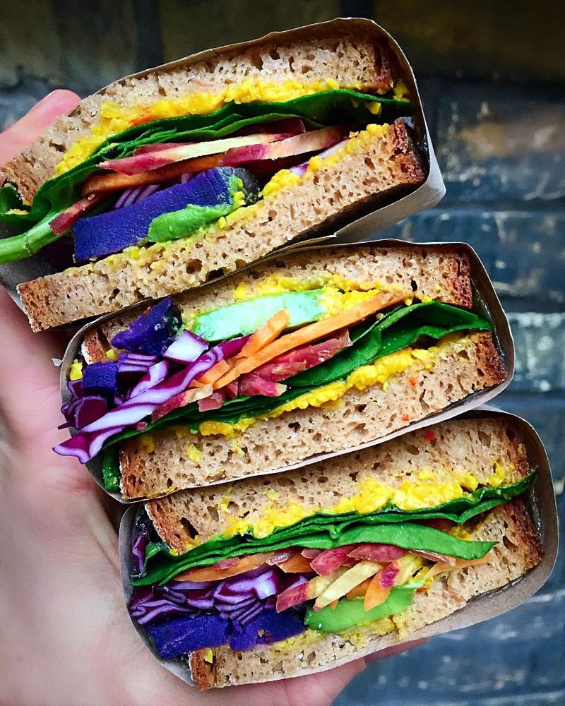 Rainbow Veggie Sandwich