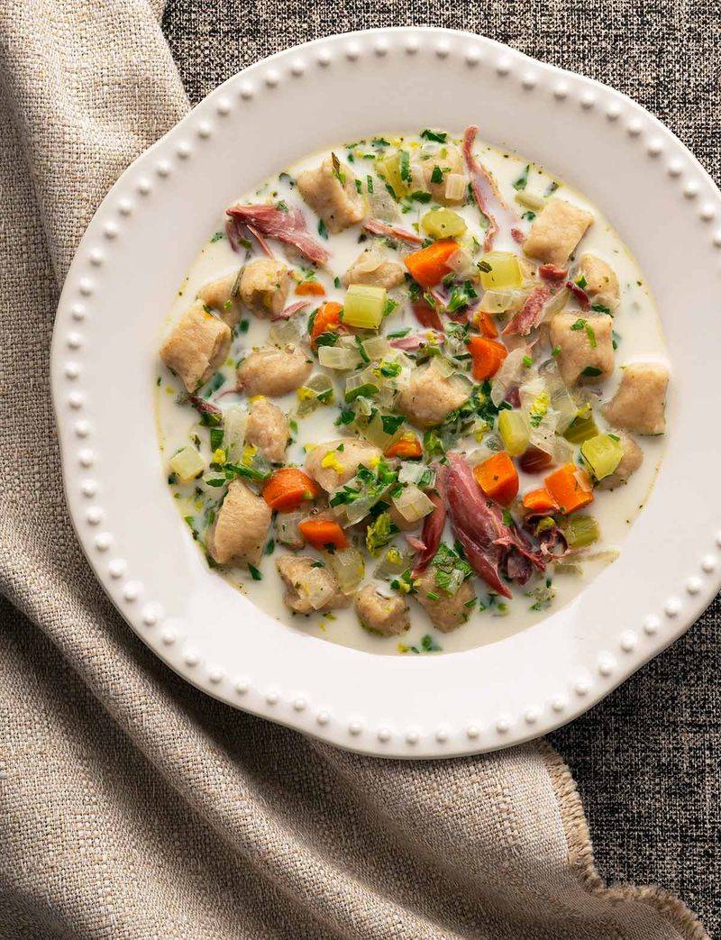 North Dakota: Bacon Knoephla Soup