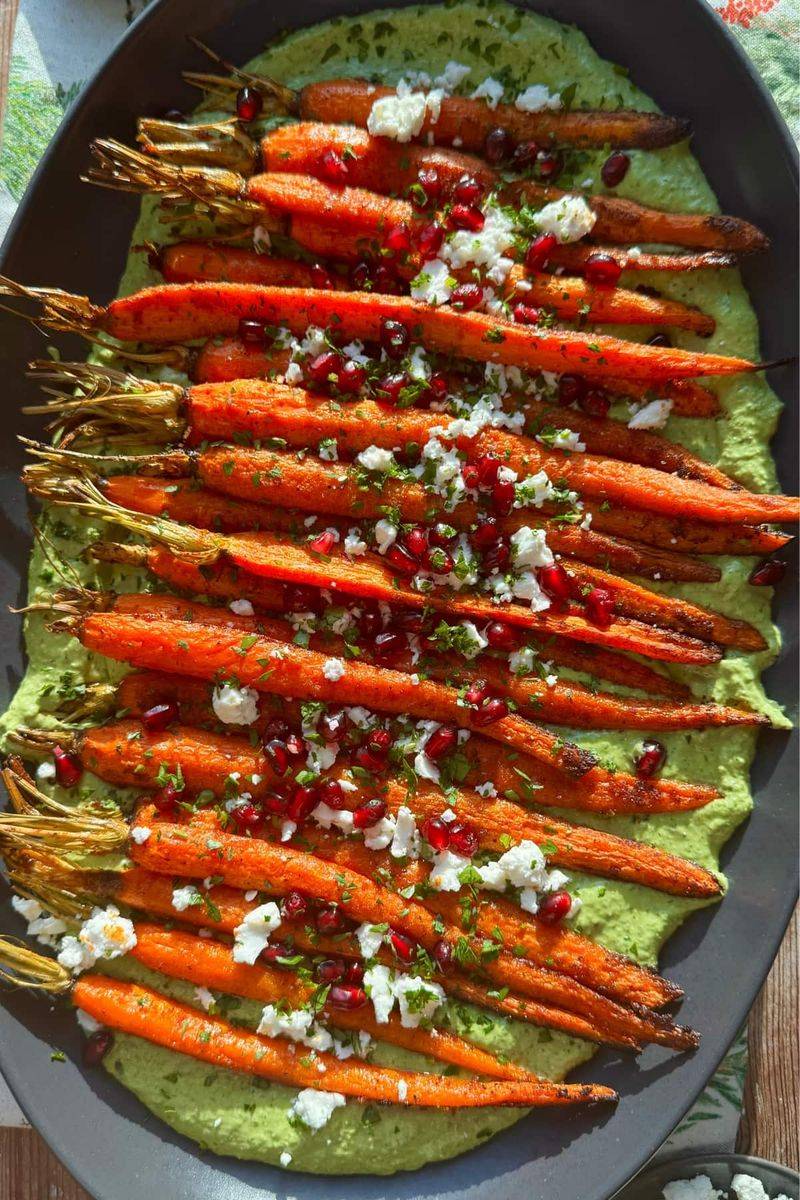 Roasted Carrots With Feta