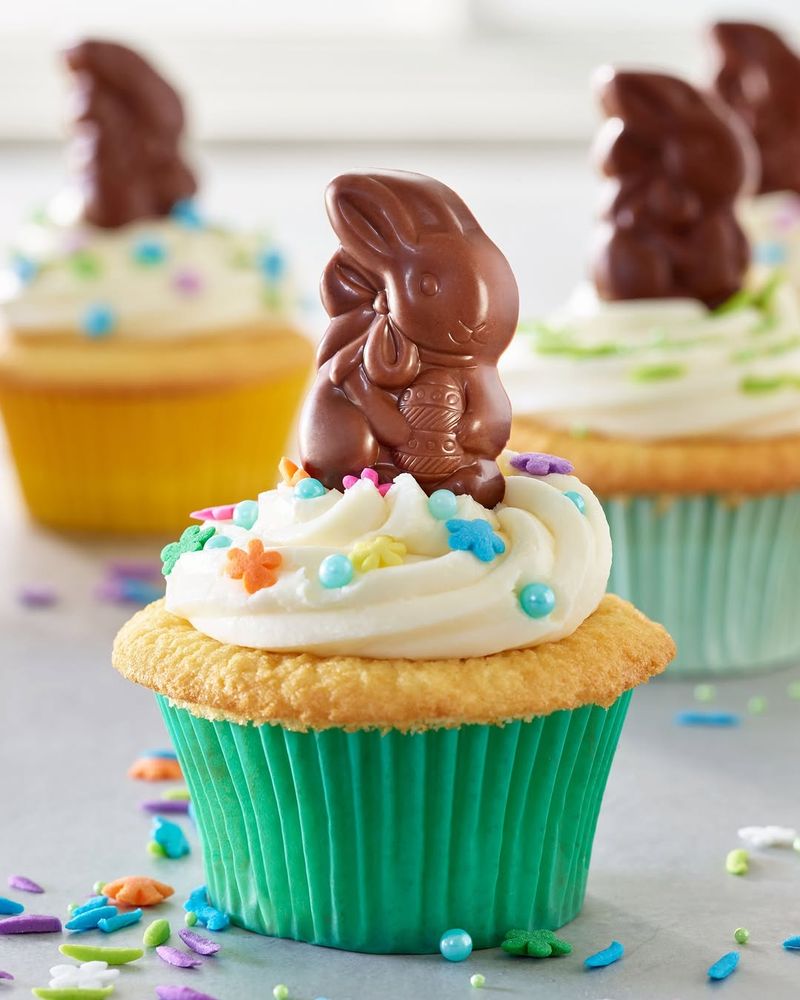 Ghirardelli Caramel Filled Bunnies Cupcakes