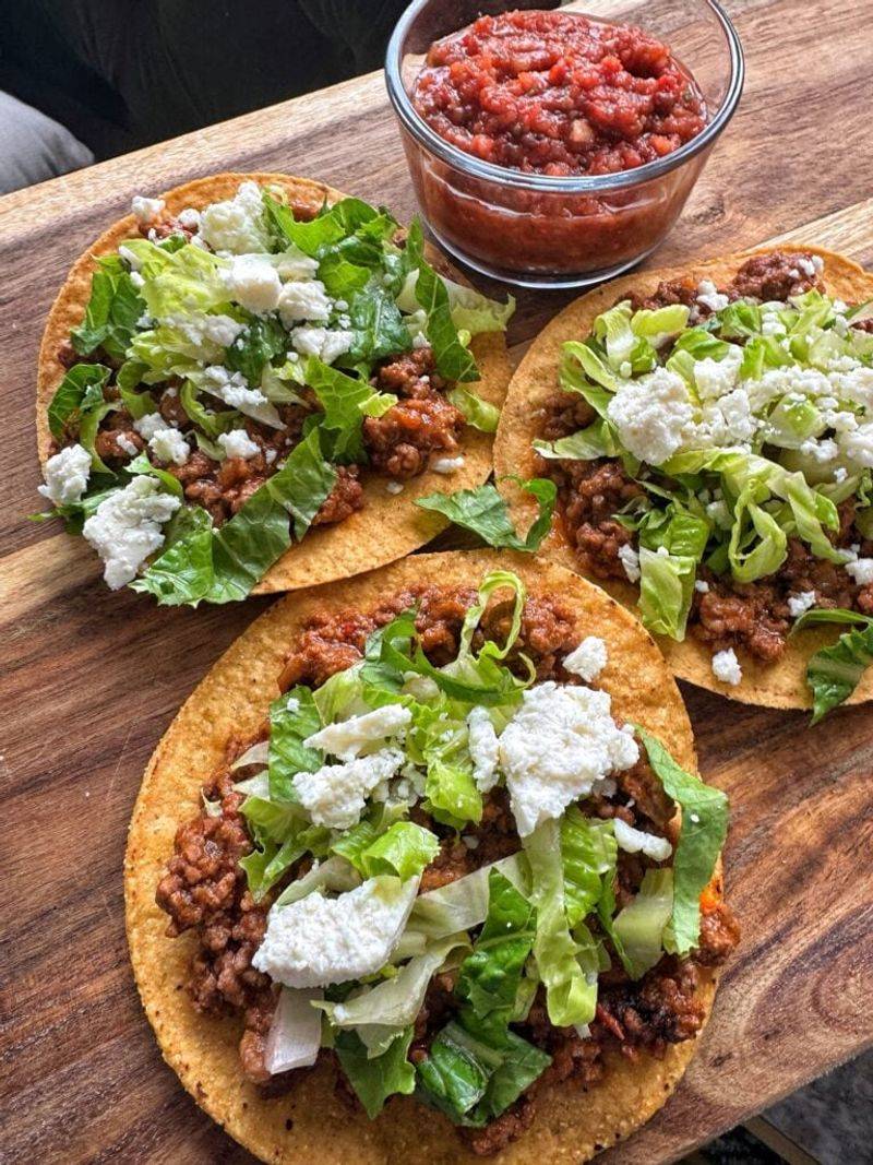 Beef and Bean Tostadas