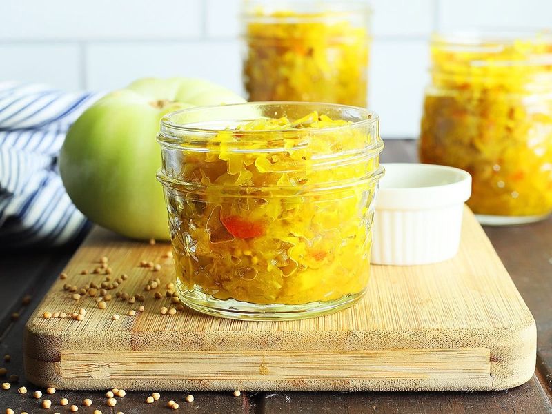 Sweet and Tangy Green Tomato Relish