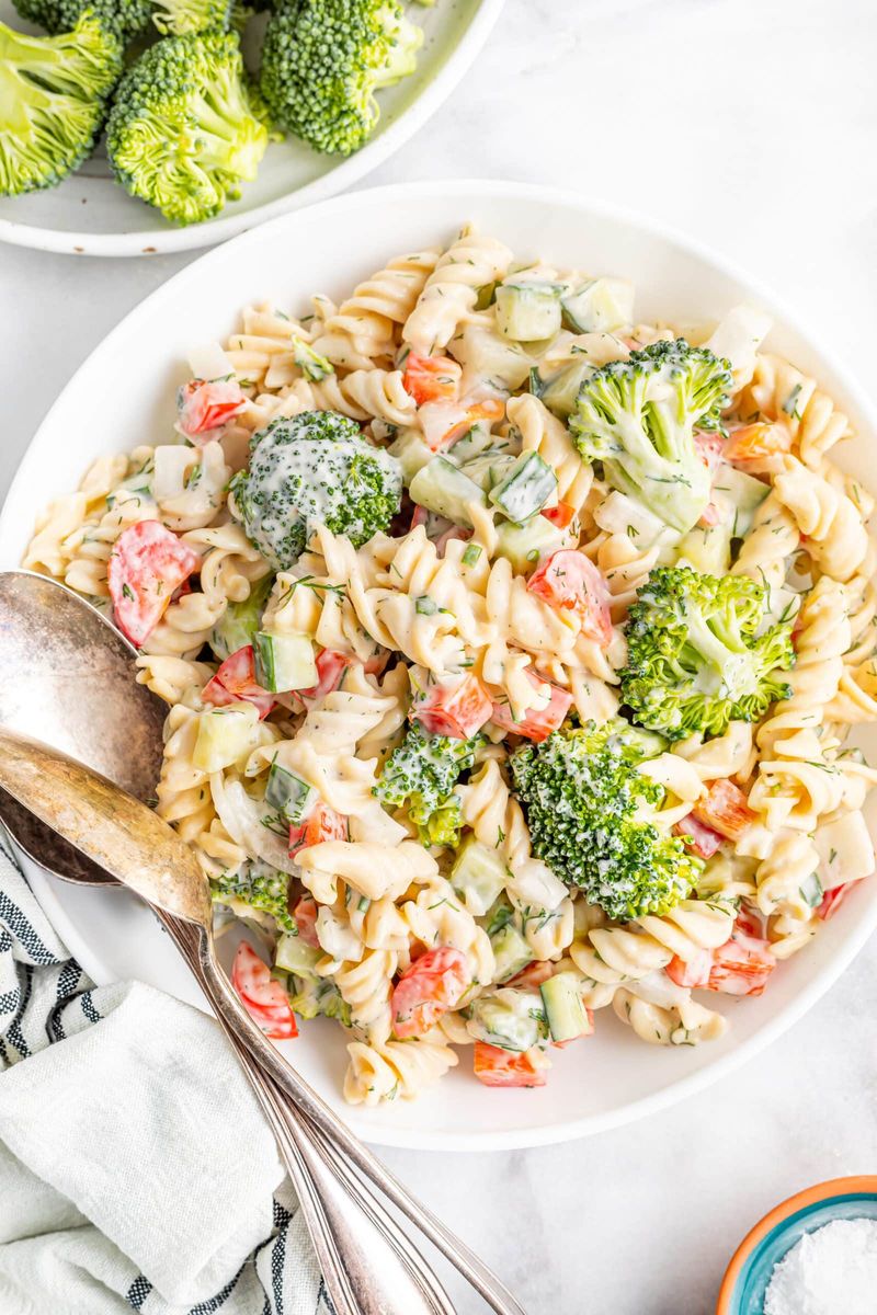 Veggie Ranch Pasta Salad (Lighter)