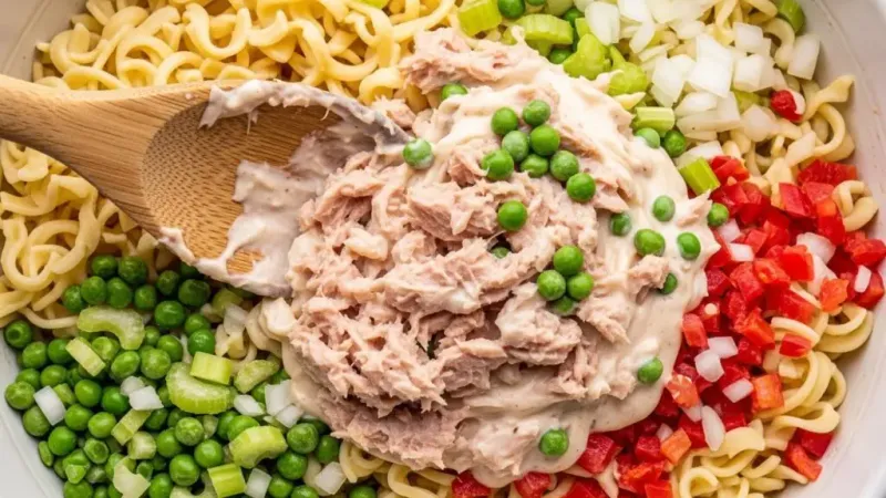 Tuna Noodle Casserole With a Crunchy Topping