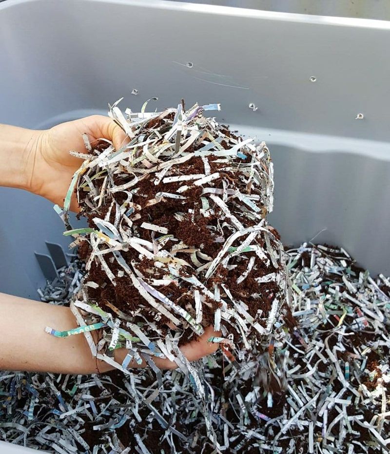 Bedding for a Worm Bin