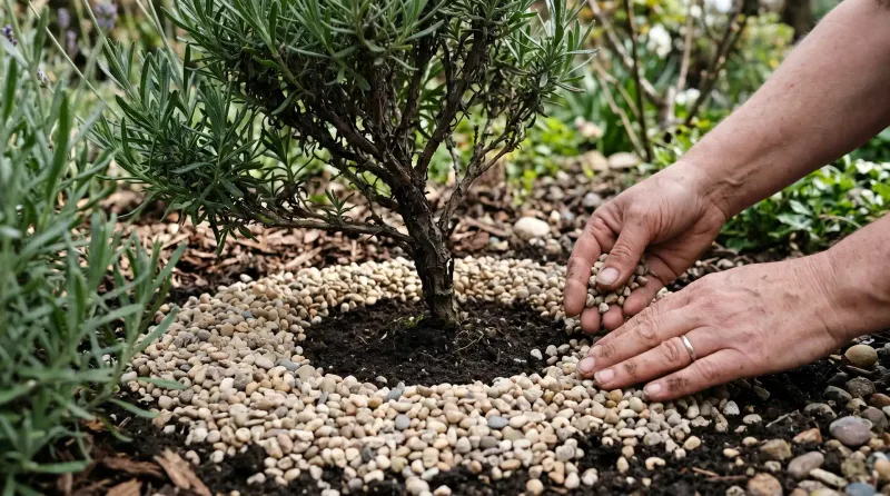 Mulch With Gravel, Not Bark