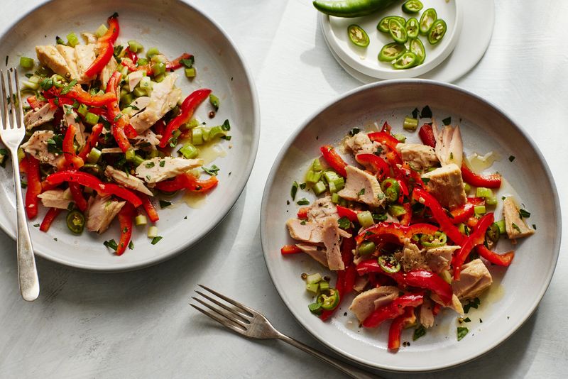Spicy Tuna Salad with Hot Sauce