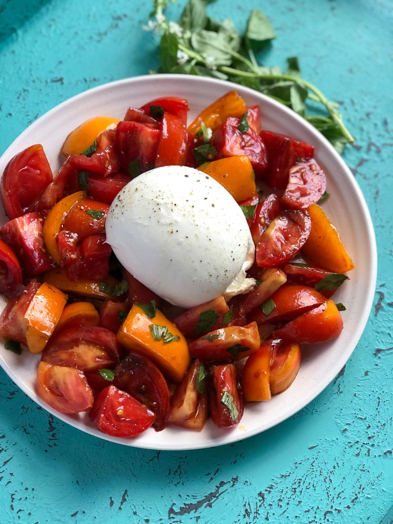 Burrata with Heirloom Tomatoes