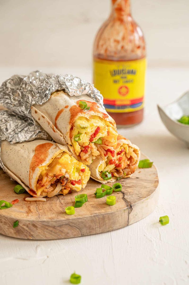 Breakfast Burritos With Frozen Peppers and Onions