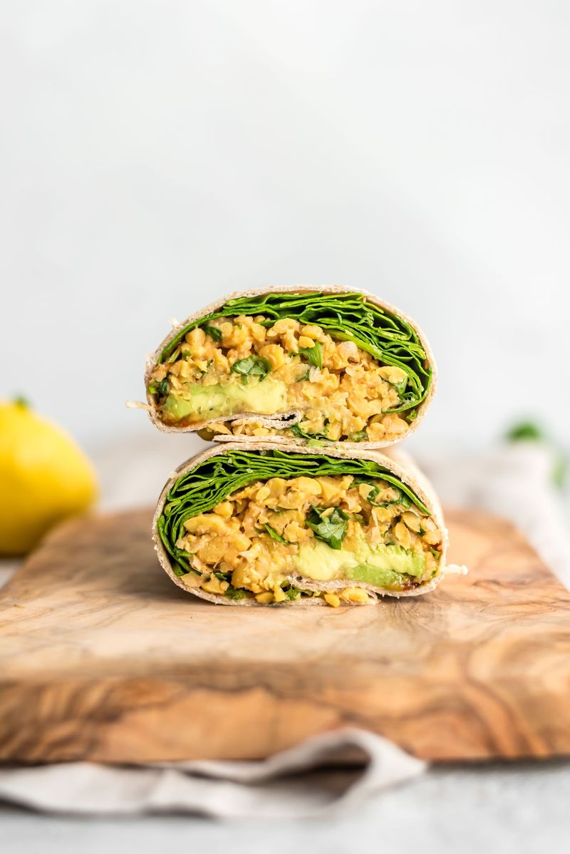 Avocado and Chickpea Wrap