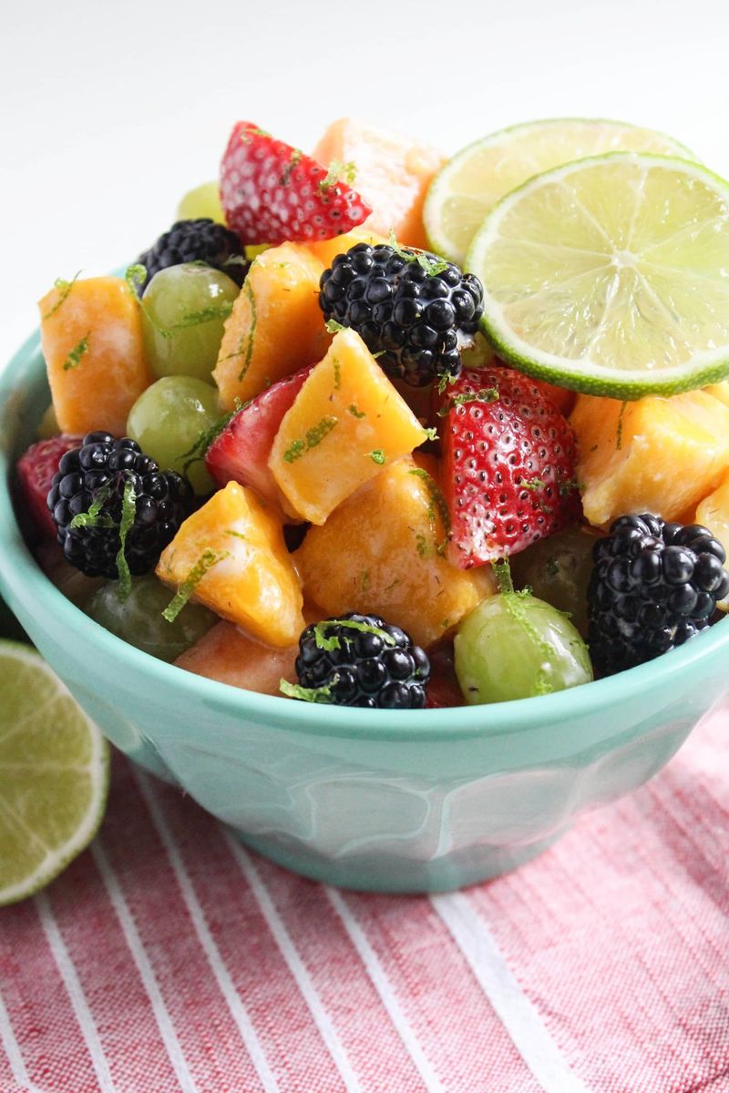 Fruit Salad With Honey-Lime Dressing