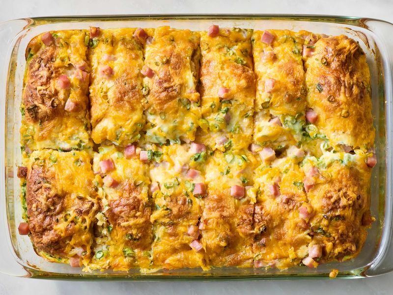 Loaded Everything Crescent Roll Breakfast Casserole