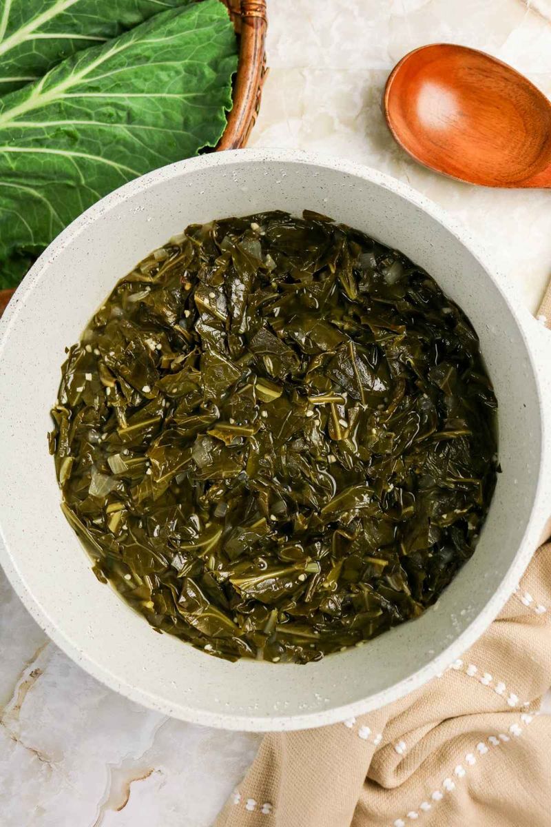 Cooking can mellow collard flavor