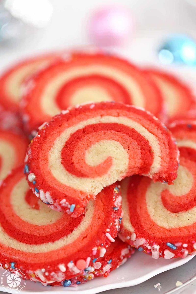 Peppermint pinwheel cookies