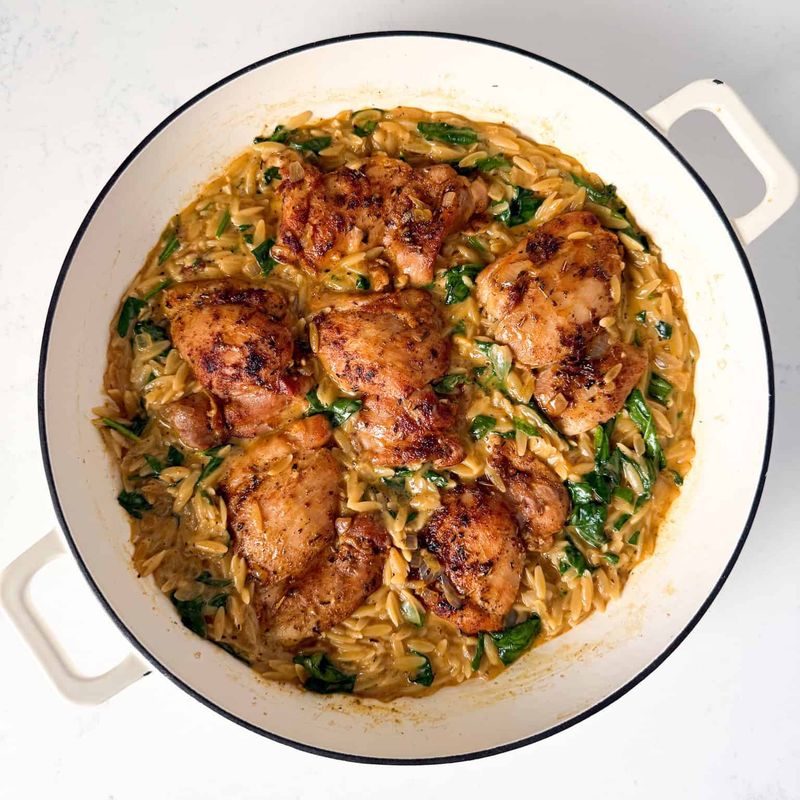 One Pot Easy Chicken Orzo