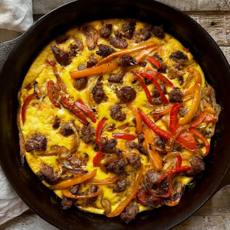 Sausage and Peppers Frittata