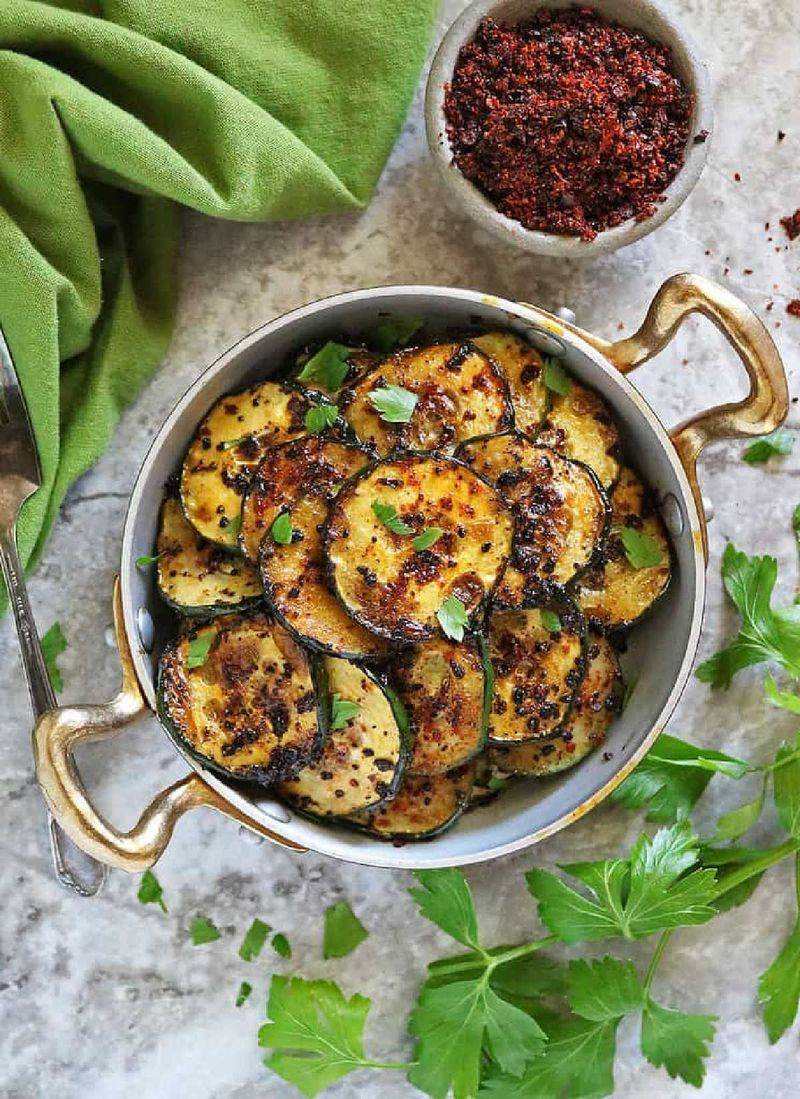 Pan-Fried Cucumbers with Harissa