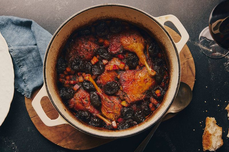 Slow-Braised Duck Legs with Red Wine