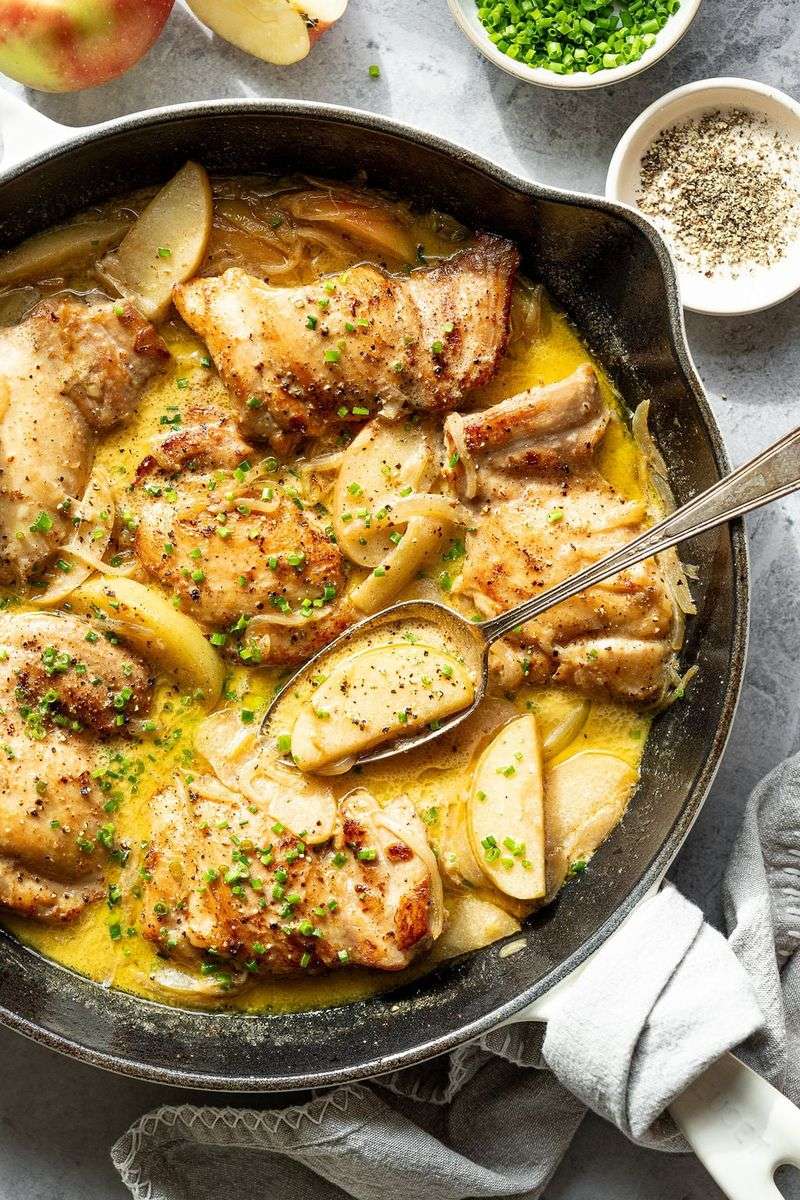 Honey Mustard Chicken Apple Skillet