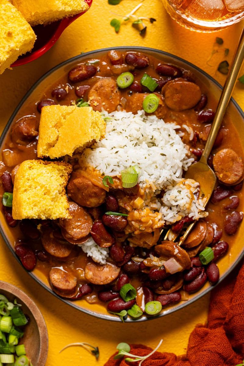 Cajun Red Beans and Rice With Sausage