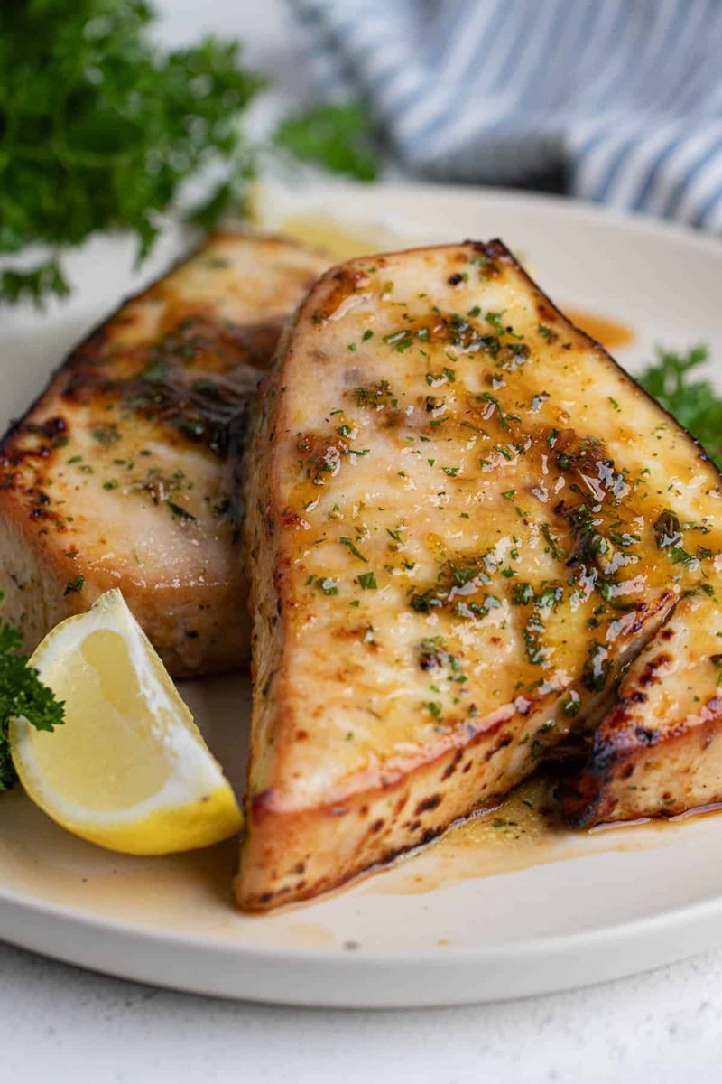 Honey-Lime Glazed Pan-Cooked Swordfish