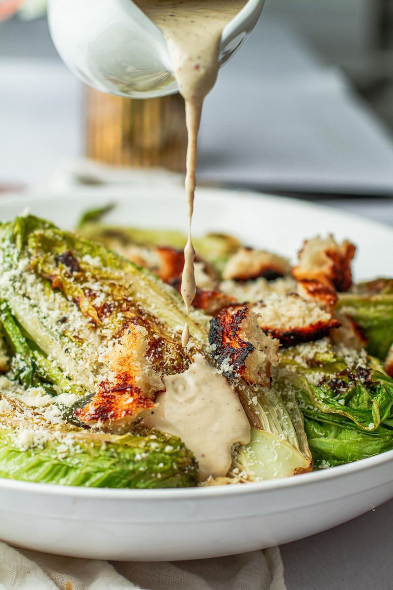 Grilled Romaine Caesar-Style Salad