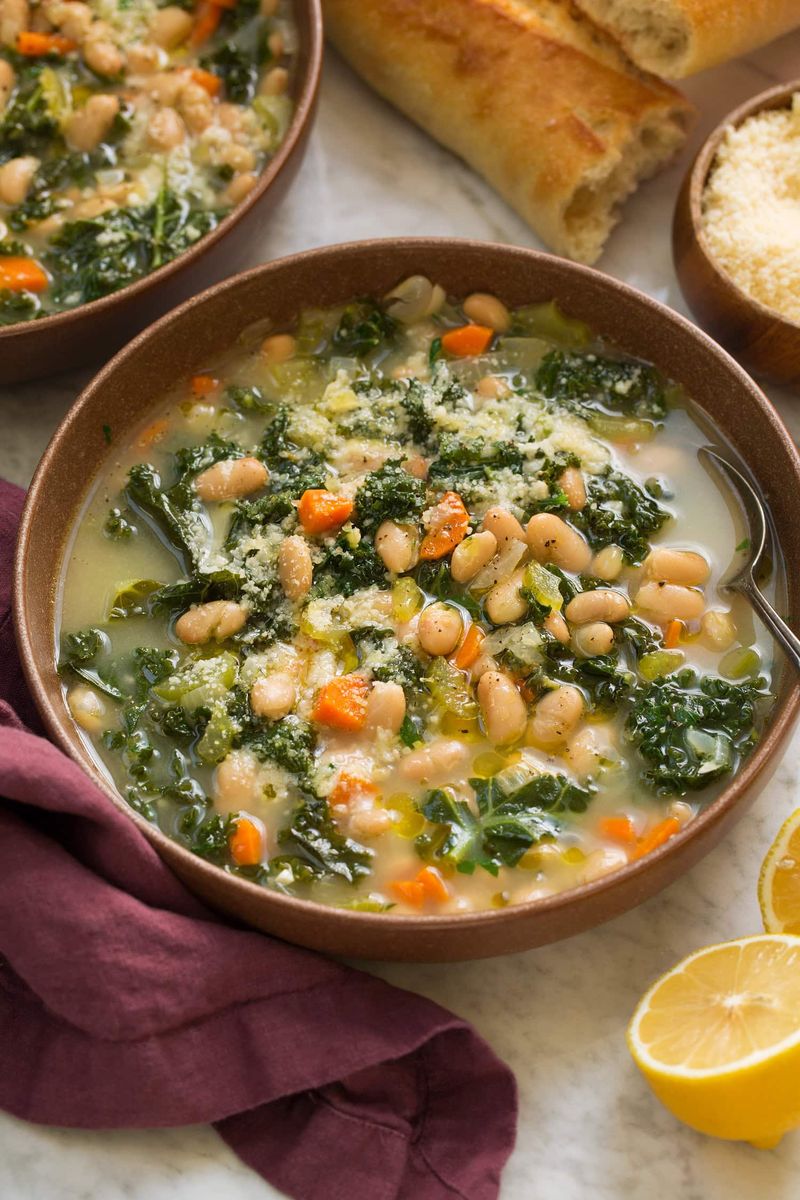 Mixed Greens and White Bean Soup