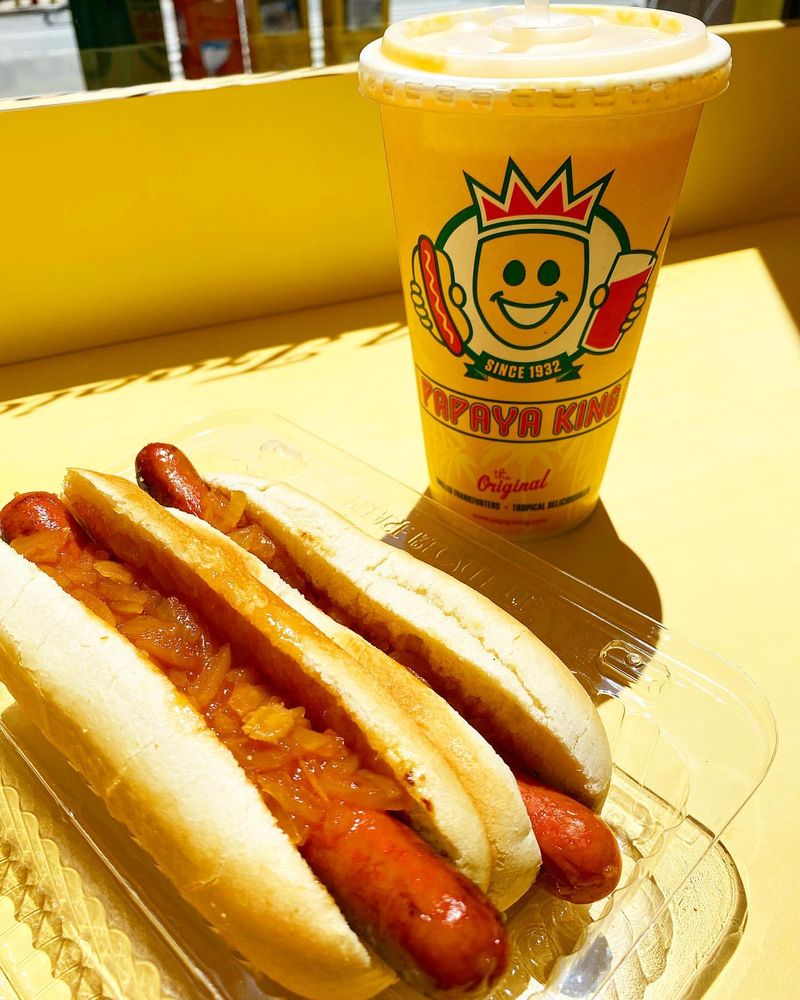 Papaya King hot dogs
