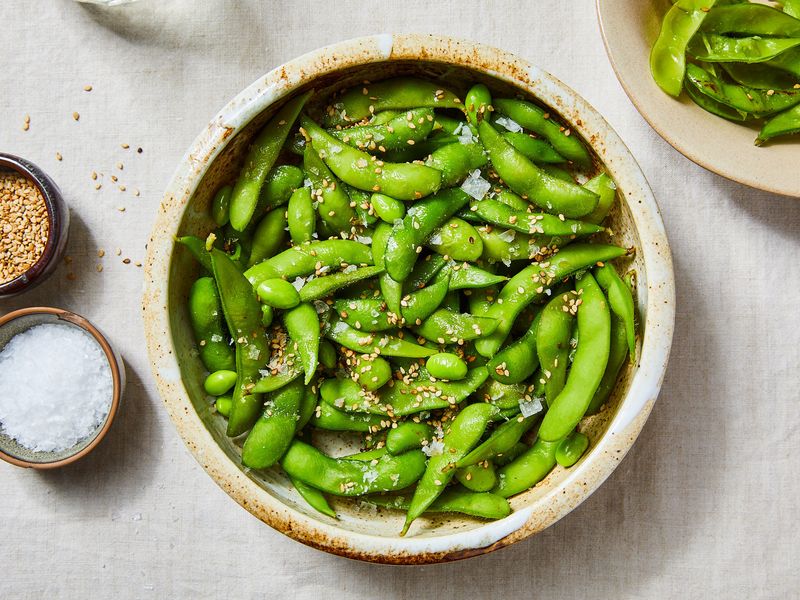 Edamame with sea salt