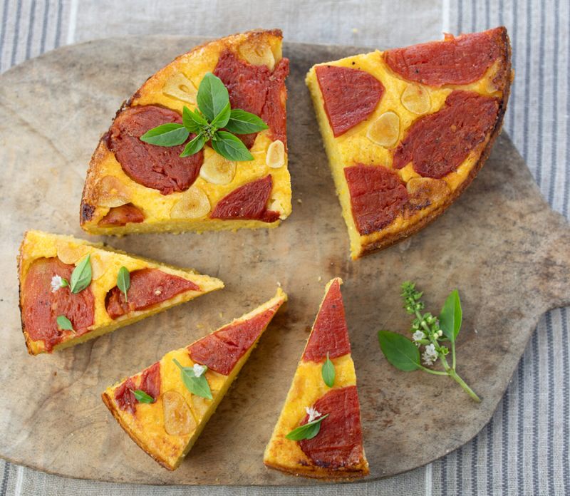 Pepperoni and Parmesan Cornbread