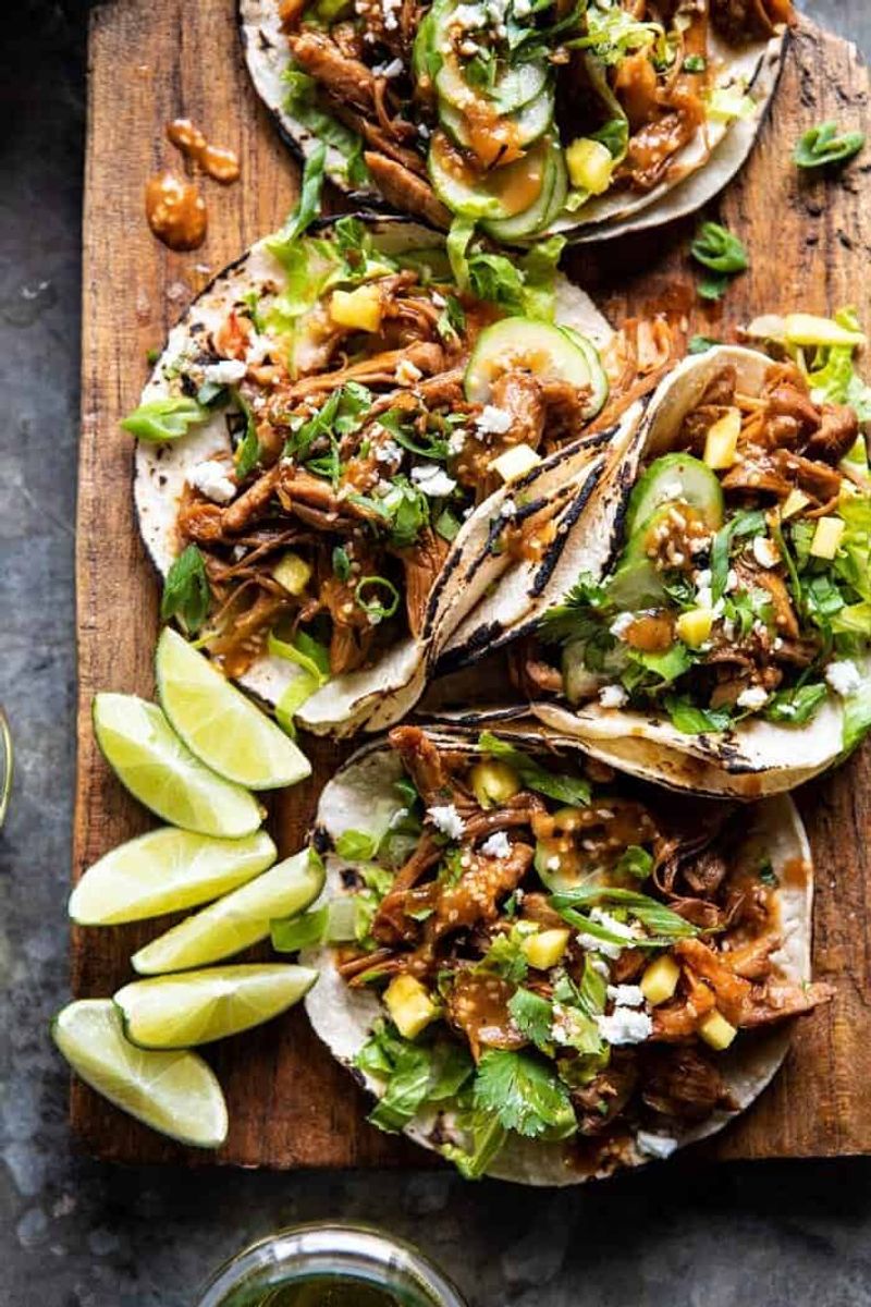 Fusion tacos (Korean BBQ taco energy)