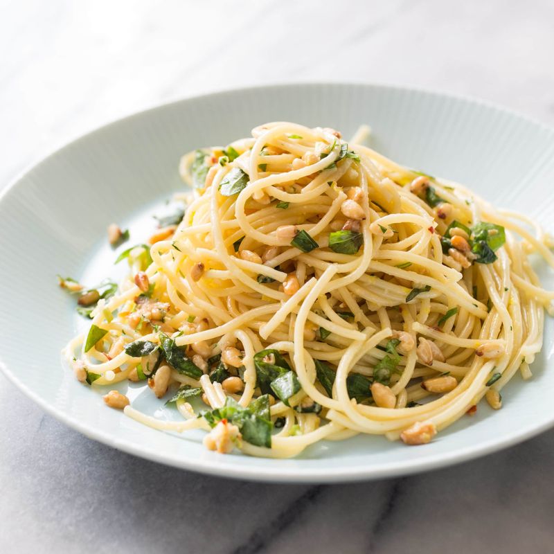 Toasted Pine Nut And Lemon Pasta