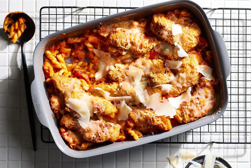 Baked Chicken Parmesan Pasta