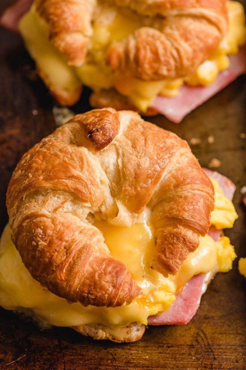 Croissant Breakfast Sandwiches With Bakery Croissants