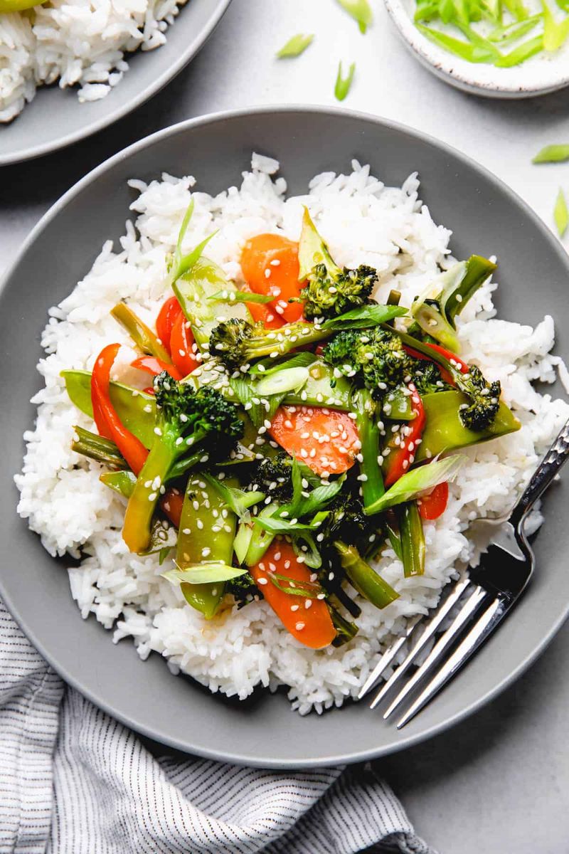 Stir in Vegetables for Color and Nutrition