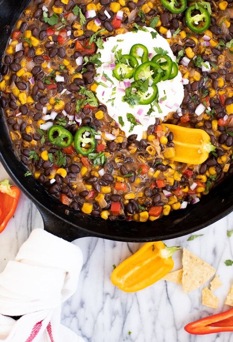 Southwest Black Bean and Corn Skillet