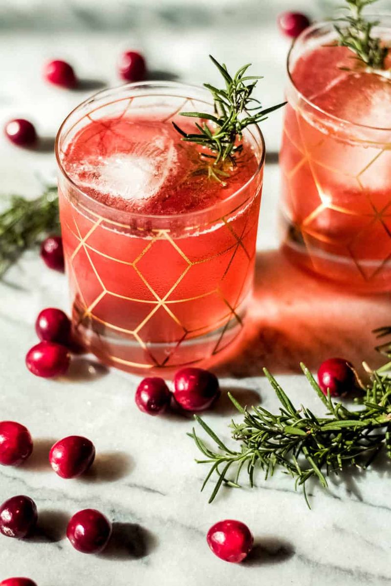 Cranberry Orange Bourbon Fizz