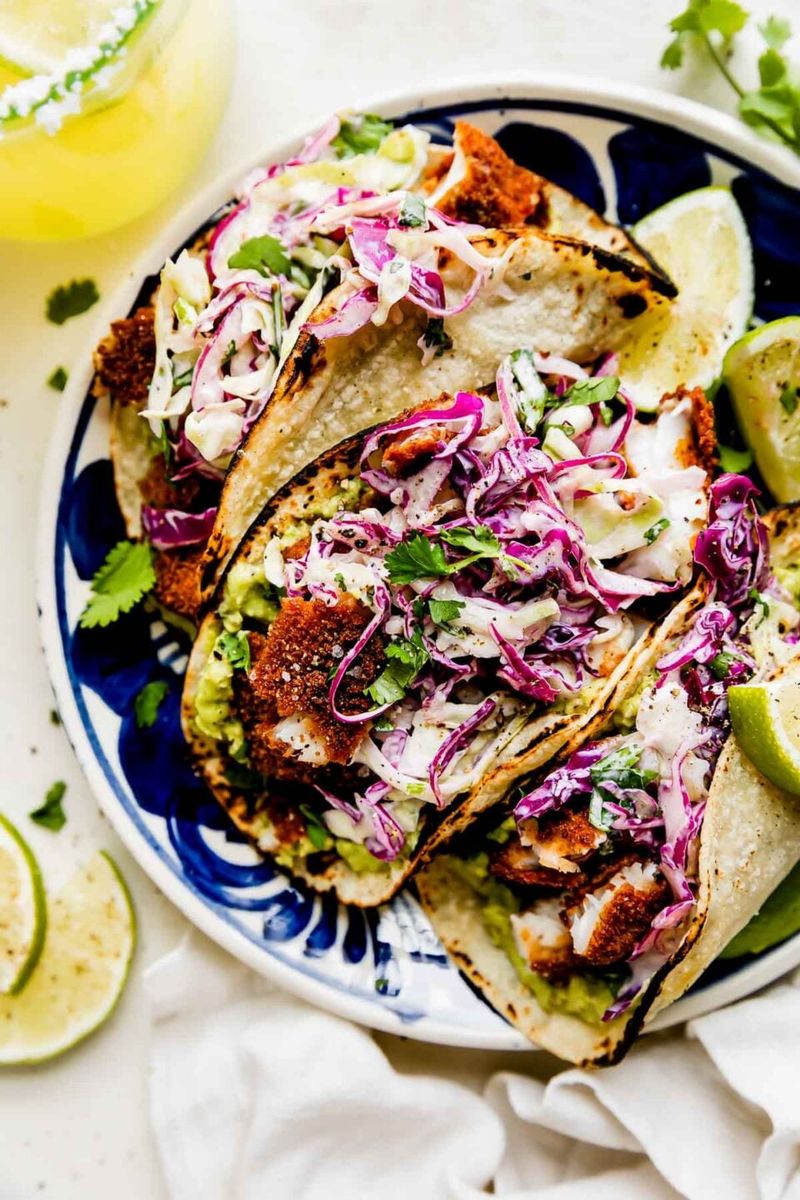 Crispy Fish Tacos With Lime Slaw