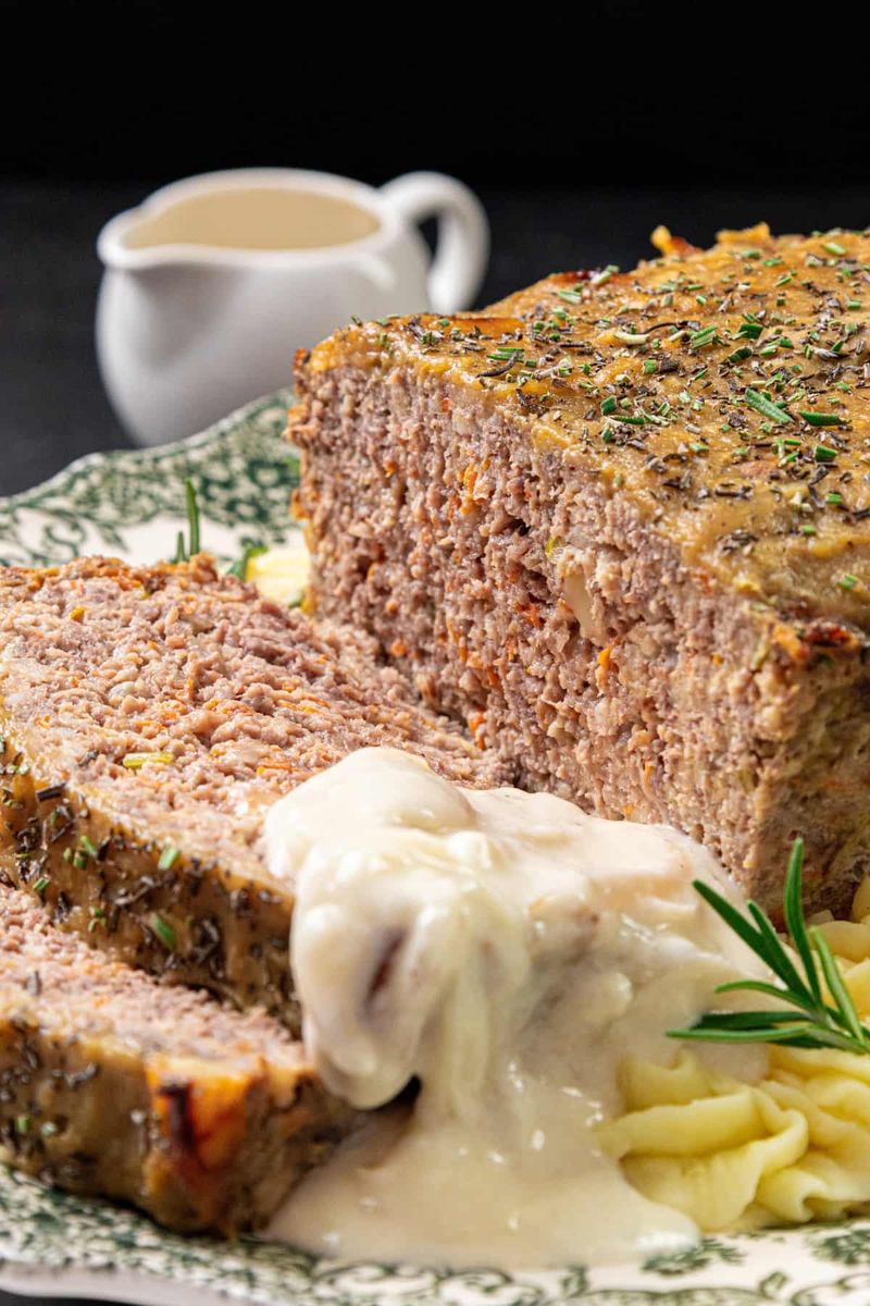 Old-Fashioned Meatloaf With Onion Gravy