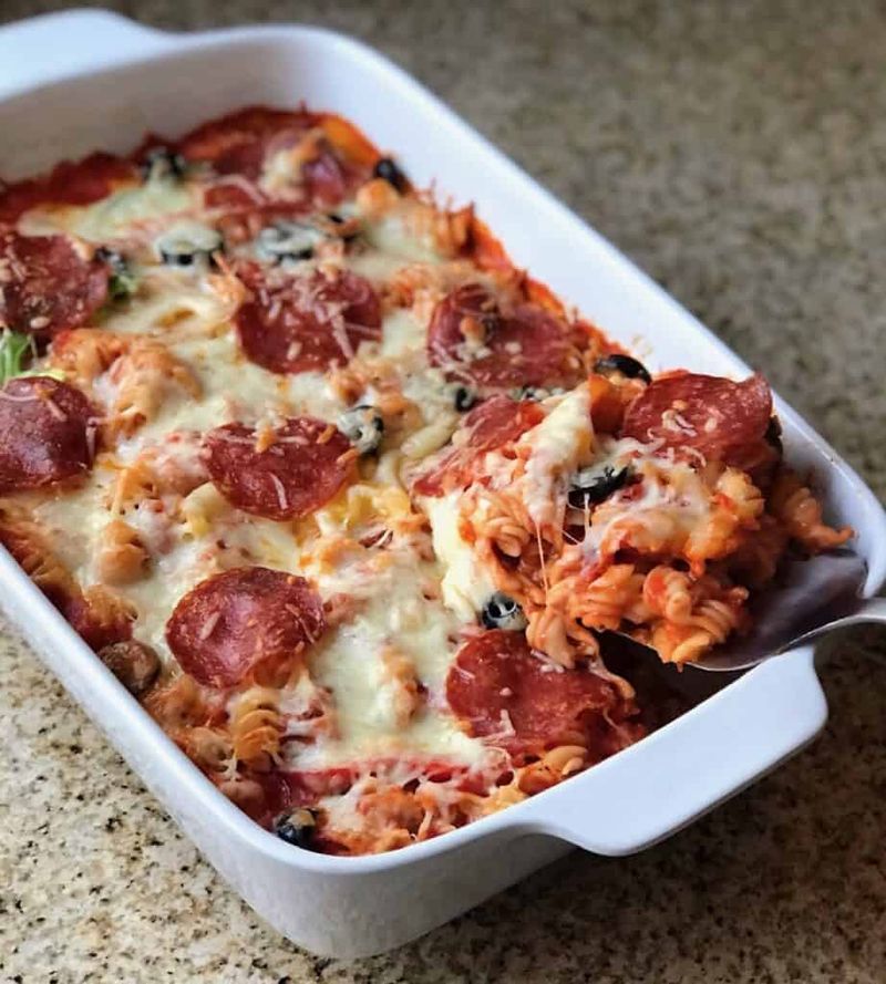“Pizza Pasta” Bake for Two
