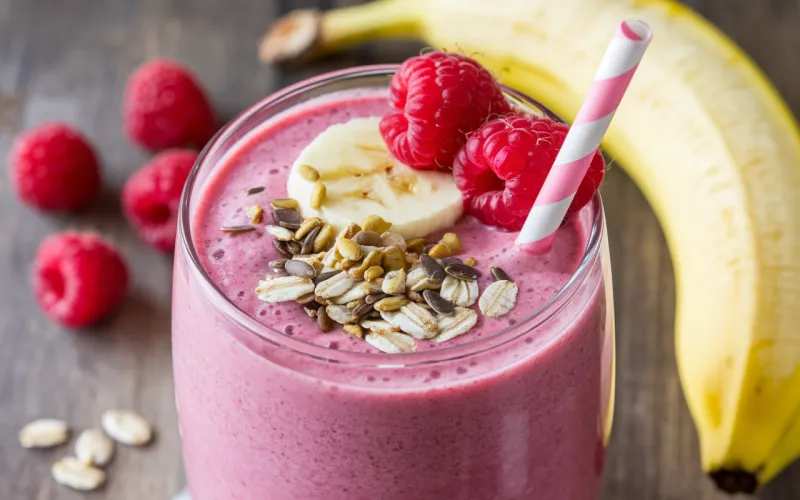 Ground Flax Seeds in Smoothies or Yogurt