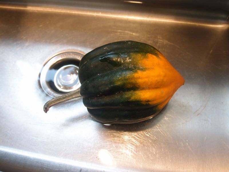 Washing Squash Before Putting It Away