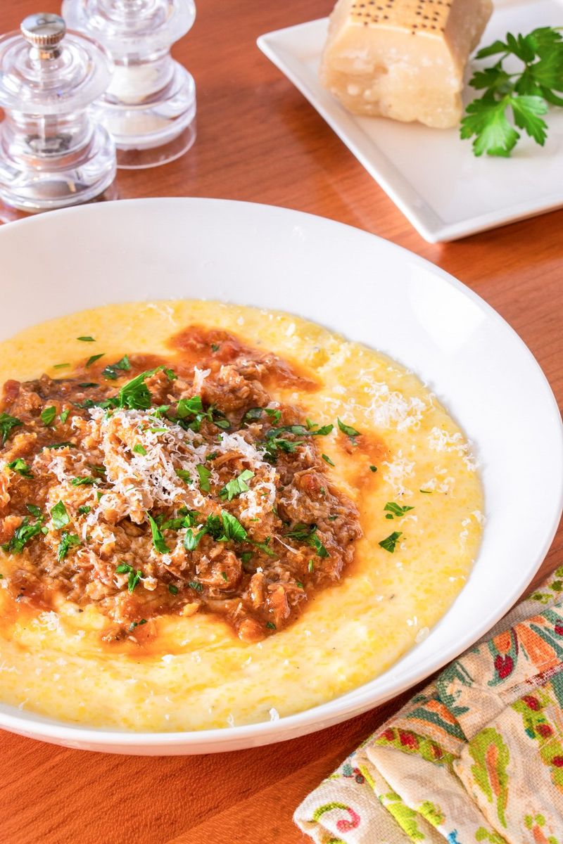 Meat Sauce And Polenta