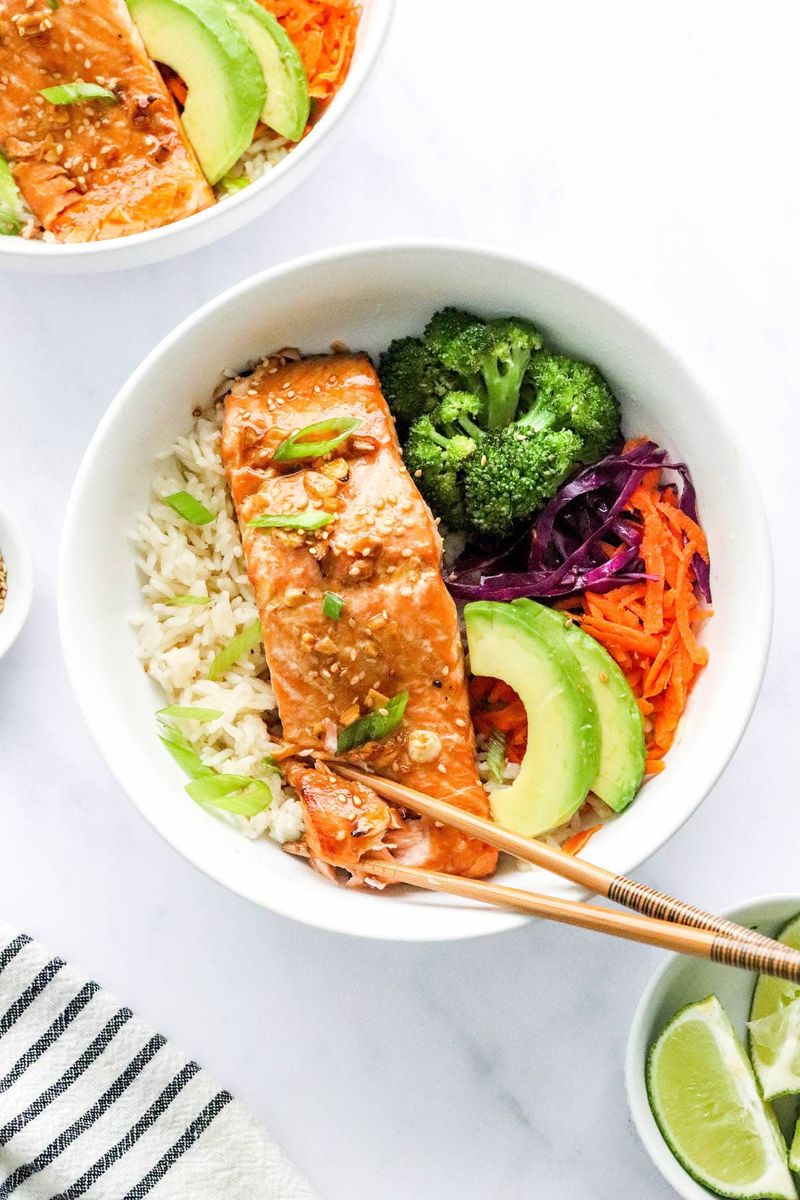 Teriyaki Salmon Rice Bowl